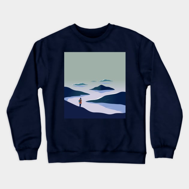 Sea clouds Crewneck Sweatshirt by Ricard Jorge illustration